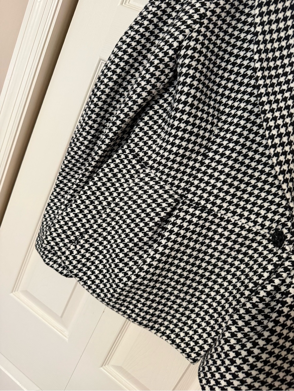 Anthropologie women’s Black and White Houndstooth Jacket / Blazer - Picture 4 of 5
